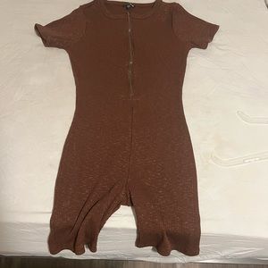 brown jumpsuit